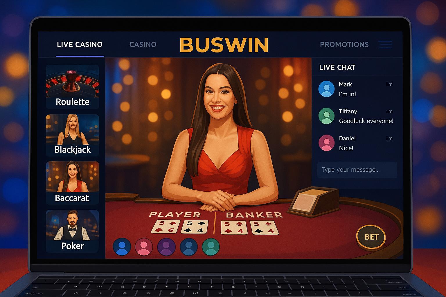 O BUSWIN Live Casino lança promoções regularmente